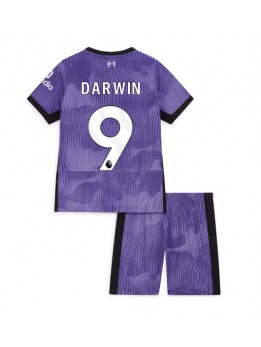 Billige Liverpool Darwin Nunez #9 Tredjedraktsett Barn 2023-24 Kortermet (+ Korte bukser)